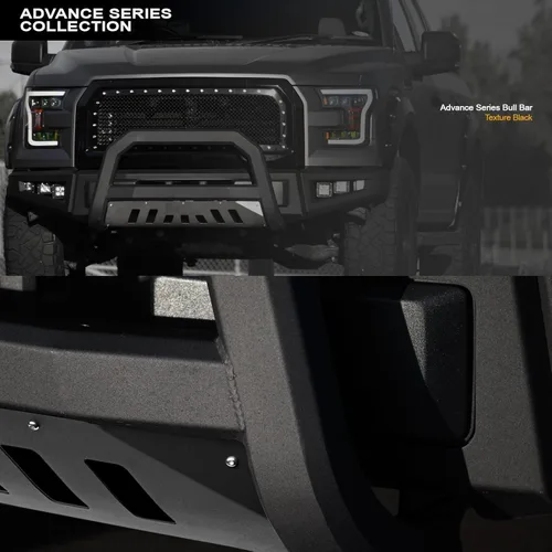 Miniatura 6 de Stehlen 714937183131 Compatible con Chevy GMC C10 C/K Pickup/Silverado Sierra Advance Series Bull Bar 1988-2000, color negro mate