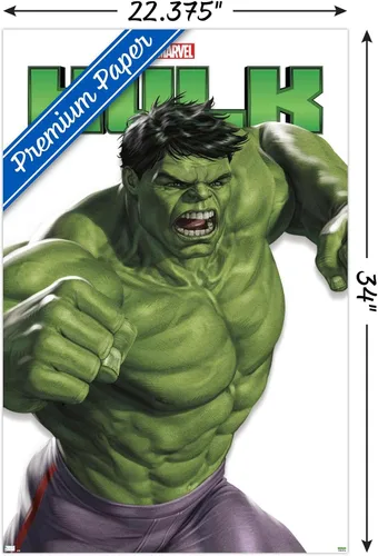 Miniatura 3 de Marvel Comics Hulk Feature Series - Póster de pared, 34 pulgadas de largo x 22.4 pulgadas de ancho, versión premium sin marco