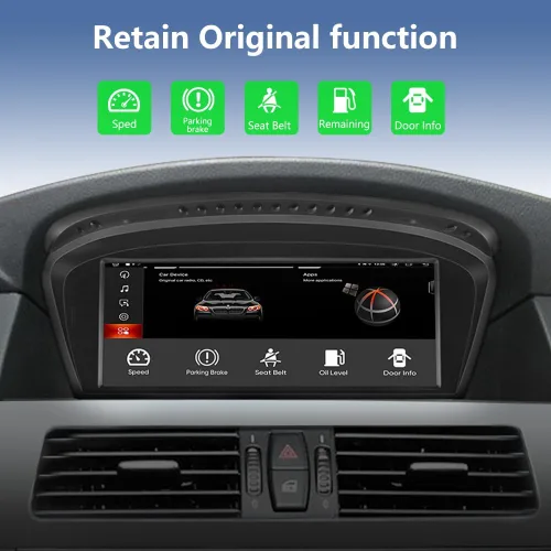 Miniatura 4 de Junsun Radio de coche estéreo Android para BMW Serie 3 5 E60 E90 E93 8.8 pulgadas actualización de pantalla con Carplay Android Auto 2009-2012 CIC