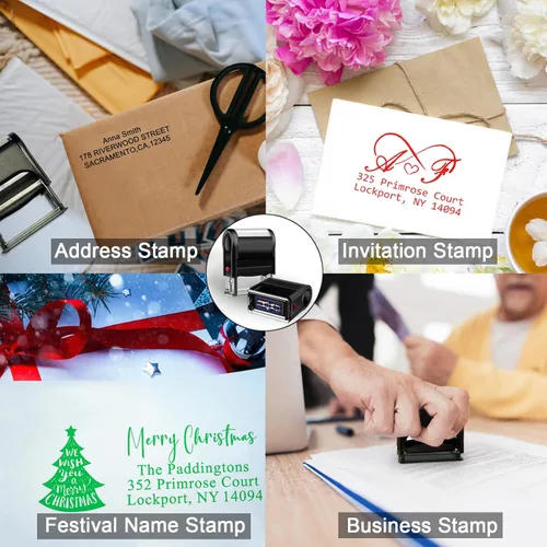 Miniatura 5 de Sello de pago autoentintado personalizado para suministros de negocios, sello autoentintado personalizado, pagado en sellos completos con fecha