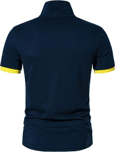 Miniatura 2 de CEHT Camisas polo de manga corta y manga larga de algodón para hombre, camisas polo de golf para hombre, ajuste delgado, tops casuales