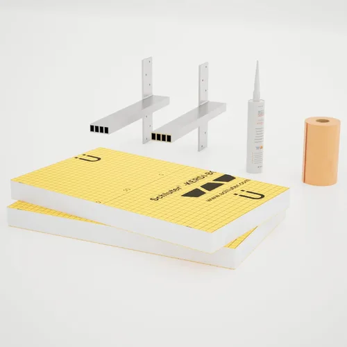 Miniatura 17 de Kit de banco de ducha flotante con tablero de espuma impermeable naranja y soporte colgante libre industrial original (14 x 46 pulgadas) - Ideal