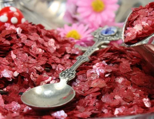 Miniatura 5 de Rojo - Cinabrio - Copos de mica natural - 311-4325 (bolsa de 1/4 oz)