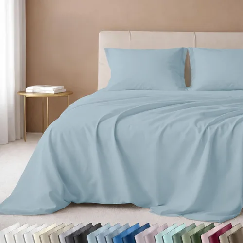 Miniatura 30 de California Design Den Juego de sábanas de lujo tamaño King - 100% algodón, 600 número de hilos, sábanas King de bolsillo profundo, ropa de cama