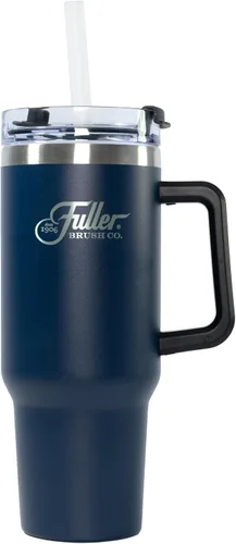 Miniatura 8 de Fuller Brush Vaso de acero inoxidable con asa, 40 onzas, sin bisfenol A, con aislamiento de doble pared, mantiene las bebidas calientes o frías