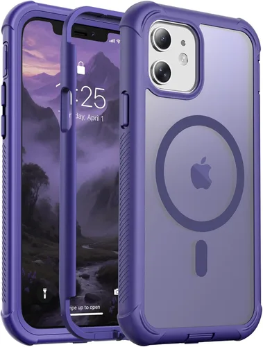 Miniatura 126 de jaroco - Funda magnética compatible con MagSafe para iPhone 11 de 6.1 pulgadas; protección de grado militar contra caídas, de doble capa