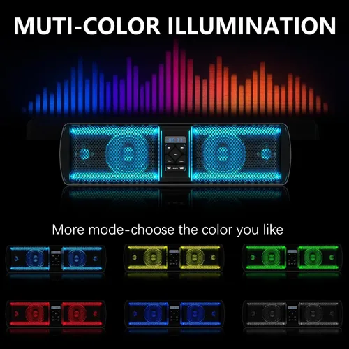 Miniatura 3 de Barra de sonido UTV, barra de sonido impermeable IP66 Bluetooth para carrito de golf, sistema de altavoces ATV, barra de sonido SXS compatible
