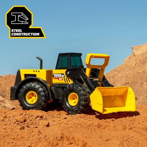 Miniatura 4 de Tonka Steel Classics - Cargador frontal fabricado con acero y plástico resistente, camión de construcción de juguete amarillo, niños y niñas, niños