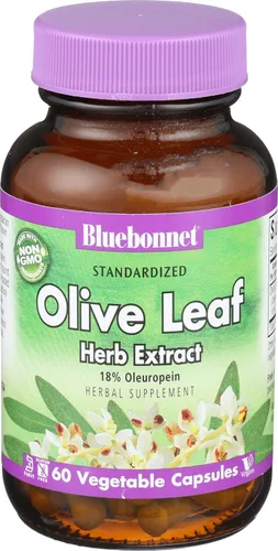 Bluebonnet Nutrition, Extracto de hoja de olivo, 60 cápsulas vegetales