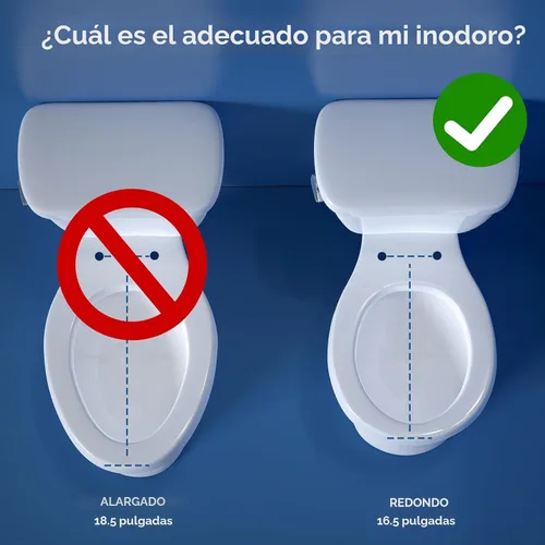 Miniatura 5 de Clirass Asiento de inodoro de bidé redondo con cierre silencioso, asiento de inodoro de bidé no eléctrico con boquillas duales autolimpiables, se