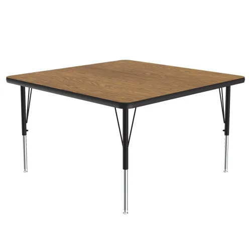 Miniatura 23 de Correll Mesa de Actividades Rectangular para Aula de 24"x36", Altura Ajustable (19"-29"), Granito Negro Laminado Térmico Fusionado Duradero