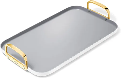 Miniatura 13 de Caraway Plancha de doble quemador, sartén de 19 x 12 pulgadas, revestimiento de cerámica antiadherente, no tóxico, sin PTFE ni PFOA, apto para horno