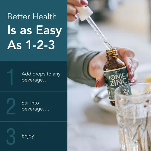 Miniatura 7 de Zinc líquido iónico – Suministro de 8 meses, dosis ajustables para toda la familia – Forma de sulfato de zinc, vegano, botella de vidrio