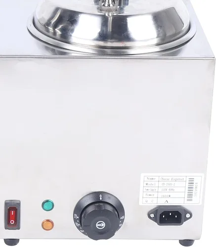 Miniatura 8 de Dispensador de queso con 2 bombas, 2 x 2L Calentador eléctrico de salsa de queso de nacho 86.0-230.0 °F Dispensador de calentador de dulce de azúcar