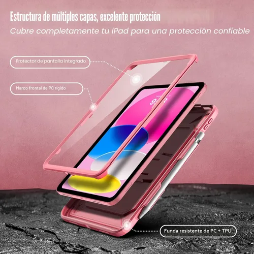 Miniatura 3 de Funda TiMOVO para iPad (A16) de 11ª generación de 11 pulgadas 2025, funda para iPad de 10ª generación 2022 con protector de pantalla, cubierta
