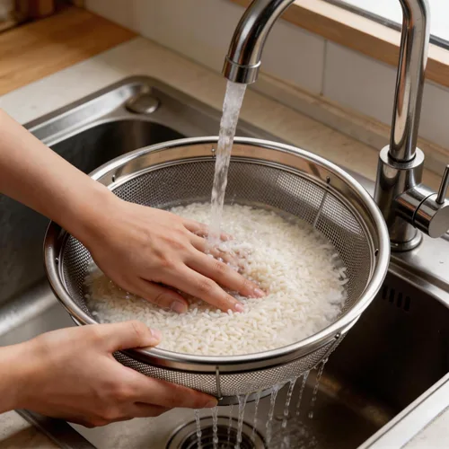 Miniatura 7 de Colador de Malla Fina para Cocina, Tazón de Colador de 4 Quart de Acero Inoxidable para Pasta, Arroz, Fruta, Cestas de Malla Metálica con Base