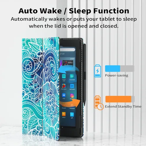Miniatura 3 de VORI Funda para tableta Amazon Kindle Fire Max 11 (13ª generación, versión 2023), funda plegable delgada con función de encendido/apagado automático