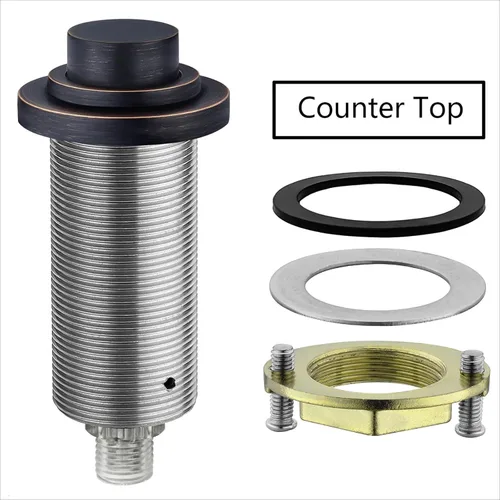 Miniatura 6 de Kit de interruptor de aire SinkTop (botón largo de latón completo) para eliminación de basura, bronce aceitado inalámbrico Un bronce aceitado