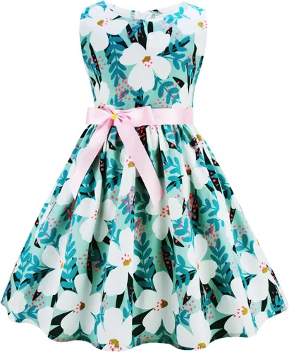 Miniatura 142 de Vestido de verano para niña, de algodón, con diseño floral