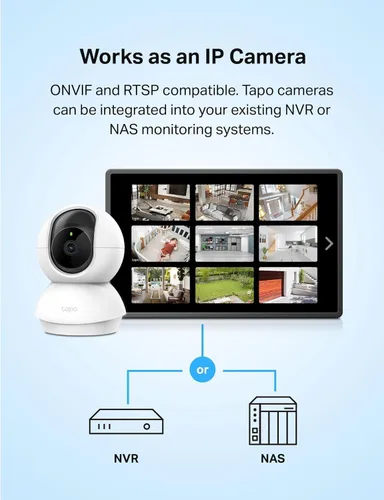 Miniatura 7 de TP-Link Tapo - Cámara de seguridad con inclinación para monitor de bebé, cámara para mascotas con detección de movimiento, 1080P, audio Blanco