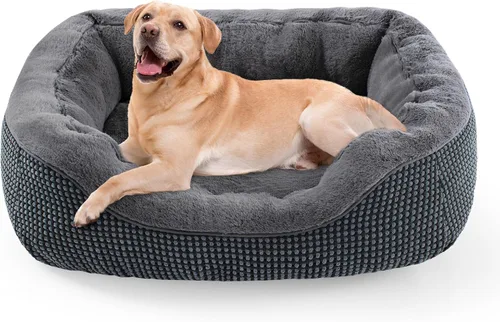 Miniatura 18 de INVENHO Cama para perros pequeños para perros pequeños, camas para gatos de interior, lavable, cama ortopédica para perros, cama cálida suave y Gris