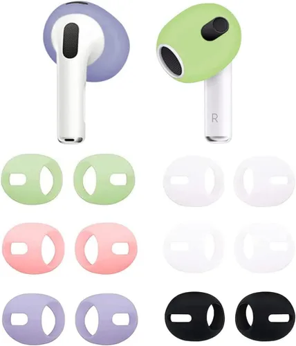 BLUEWALL Fit in Case - Funda para los oídos, puntas de oreja Eargel compatibles con AirPods 3, almohadillas antideslizantes para auriculares Negro