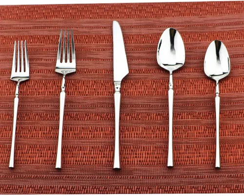Miniatura 7 de Juego de cubiertos de 20 piezas, acero inoxidable 18/10, acabado satinado, juego de cubiertos para el hogar, elegante juego de utensilios de cocina