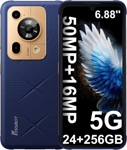 FOSSIBOT F112 Pro 5G Smartphone resistente desbloqueado, 24GB+256GB/1TB Android 14 Teléfono resistente, 7150mAh batería teléfono celular, pantalla