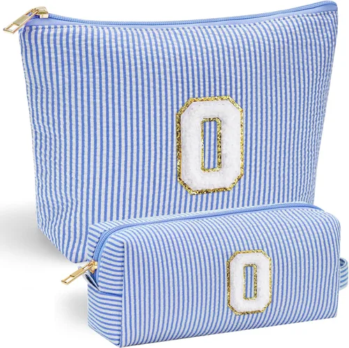 Miniatura 97 de YOOLIFE Regalos del Día de la Madre para mujeres, bolsa de maquillaje con inicial, bolsa de cosméticos, bolsa de maquillaje de viaje, regalos Rosado