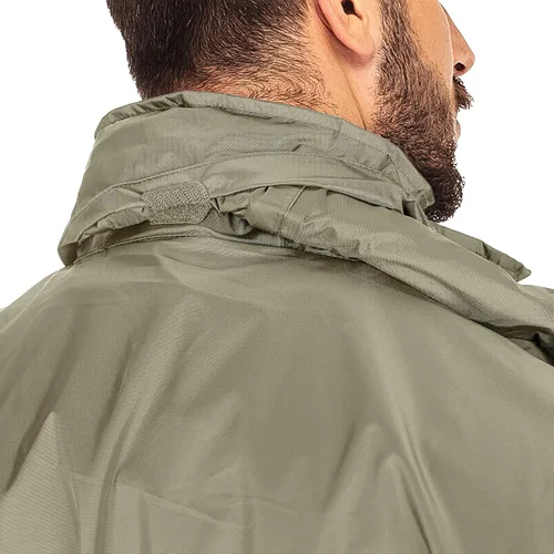 Miniatura 101 de 33,000ft - Chaqueta de lluvia impermeable y plegable para hombre, ligera, con capucha, cortavientos ideal para golf o ciclismo