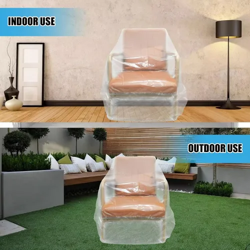 Miniatura 4 de Funda de Sofá de Plástico, Funda de Sofá Transparente, Fundas de Muebles Impermeables para Mudanzas y Almacenamiento, Bolsas de Funda de Sofá