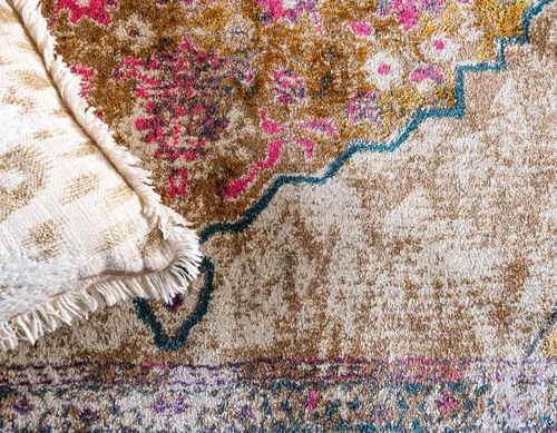 Miniatura 5 de Unique Loom Alfombra moderna vintage de 9 pies por 12 pies (9 x 12 pies) Estocolmo beige contemporánea