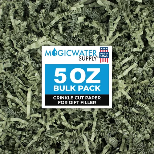 Miniatura 61 de MagicWater Papel de Corte Ondulado para Cestas de Regalo - 10 LB - Verde Militar - Perfecto para Relleno de Papel Triturado, Relleno de Cestas