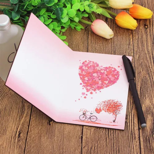 Miniatura 3 de Creawoo Tarjeta de felicitación de amor hecha a mano de madera de nogal con caja de regalo única, el mejor día de San Valentín, aniversario