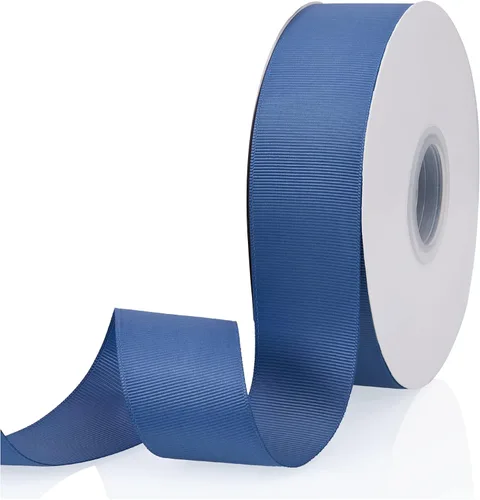 Miniatura 51 de Cinta de grogrén de doble cara de color liso azul bebé de 1-1/2 pulgadas x 50 yardas para envolver regalos, bodas, fiestas, manualidades, lazos