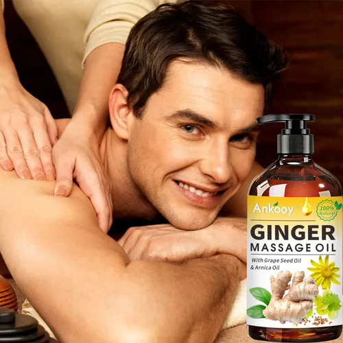 Miniatura 6 de Paquete de 3 aceites de masaje de jengibre con aceite de árnica, aceite de vitamina E y aceite de semilla de uva, aceite de jengibre para drenaje