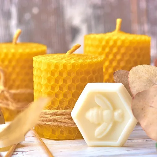 Miniatura 5 de PXBBZDQ Bobina de cera de abejas 100% orgánico con revestimiento de cera de abejas natural para hacer velas, velas DIY (200 pies, 0.039 in)