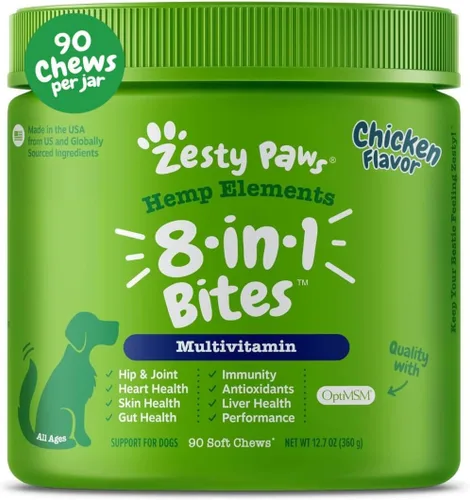 Miniatura 19 de Zesty Paws Multivitamínico para perros – Glucosamina y condroitina + MSM para cadera y articulaciones + alivio de artritis – encimas digestivas