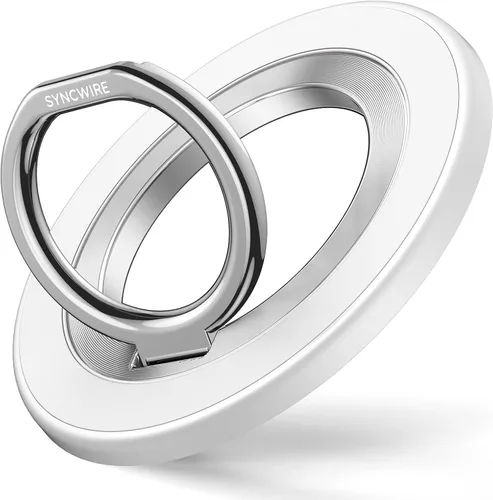 SYNCWIRE Soporte de Anillo Magnético para Teléfono para MagSafe, Rotación de 360°, Soporte de Agarre para Teléfono Celular, Anillo para Dedo Atril