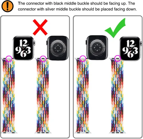 Miniatura 5 de Correa elástica de nylon trenzada Solo Loop, compatible con correas de Apple Watch de 1.496 pulgadas, 1.575 pulgadas, 1.614 pulgadas, 1.654