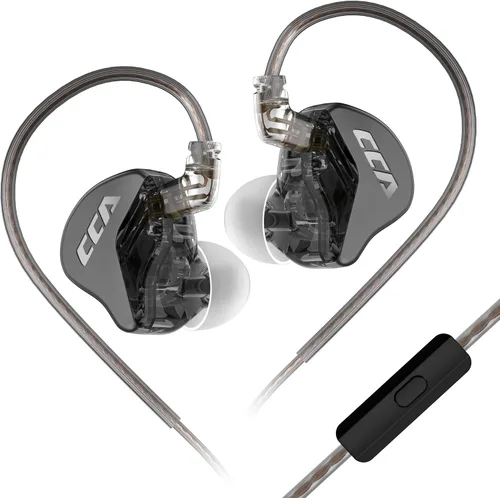 Miniatura 17 de Monitor intrauditivo CCA CRA - Auriculares IEM con controlador dinámico de diafragma ultrafino, auriculares con graves con cable extraíble de 2