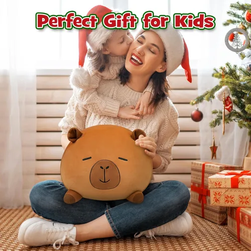Miniatura 5 de Gato Negro de Peluche Lindo Gato de Peluche Suave con 4 Almohadas Navideñas, de Acción de Gracias, Cumpleaños para Niñas, Niños, Niños Decoración