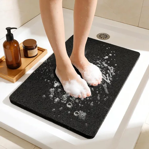 Miniatura 21 de Joyhalo Tapete de ducha antideslizante, de secado rápido, para ducha, bañera, baño, hogar, 24 x 24 pulgadas, color aguamarina
