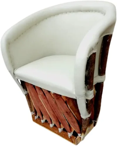 Miniatura 3 de Silla Equipal Furniture hecha a mano por Equipales San José Rústica en color blanco Estilo tradicional mexicano Ideal para tu hogar, casa, jardín