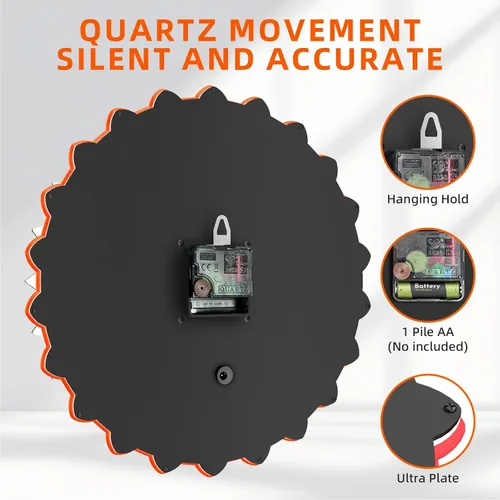 Miniatura 7 de Reloj de pared de neón, 12 pulgadas con gráficos de billar 8 bolas de billar, impresionante efecto de brillo 3D, silencioso sin tictac, para sala