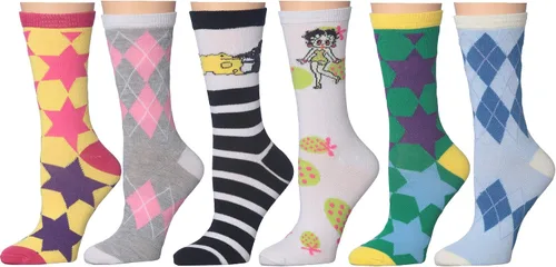 Miniatura 2 de Frenchic. - Paquete de 12 calcetas para mujer con estampado colorido, divertidos, informales, de moda.