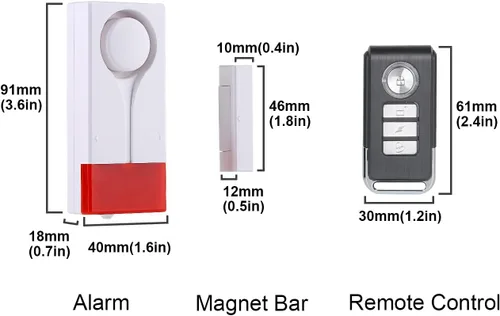 Miniatura 4 de Alarma abierta para puerta y ventana, control remoto inalámbrico, sensor magnético, timbre antirrobo, seguridad para el hogar, protección para casa