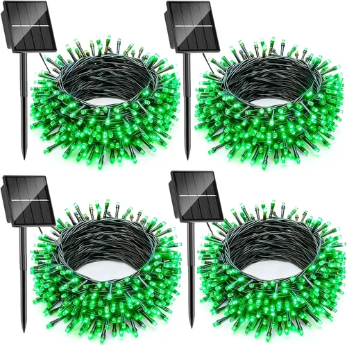 Miniatura 12 de SOLARBABY Luces solares de Navidad al aire libre, cadena de luces de 142 pies con 400 LED de blanco cálido para exteriores con control remoto, 19