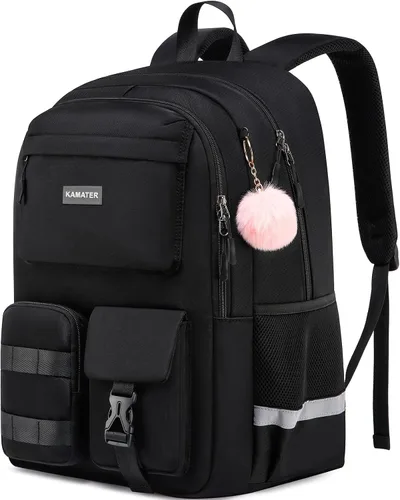Miniatura 8 de Linda mochila escolar para adolescentes y mujeres estudiantes – Mochila grande para laptop de 15.6 pulgadas – Mochila de viaje para escuela