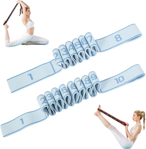 Banda de resistencia de fitness para estiramiento y yoga, ejercicio de tirador de moda, bandas elásticas de ejercicio de 8/10 bucles para adultos,